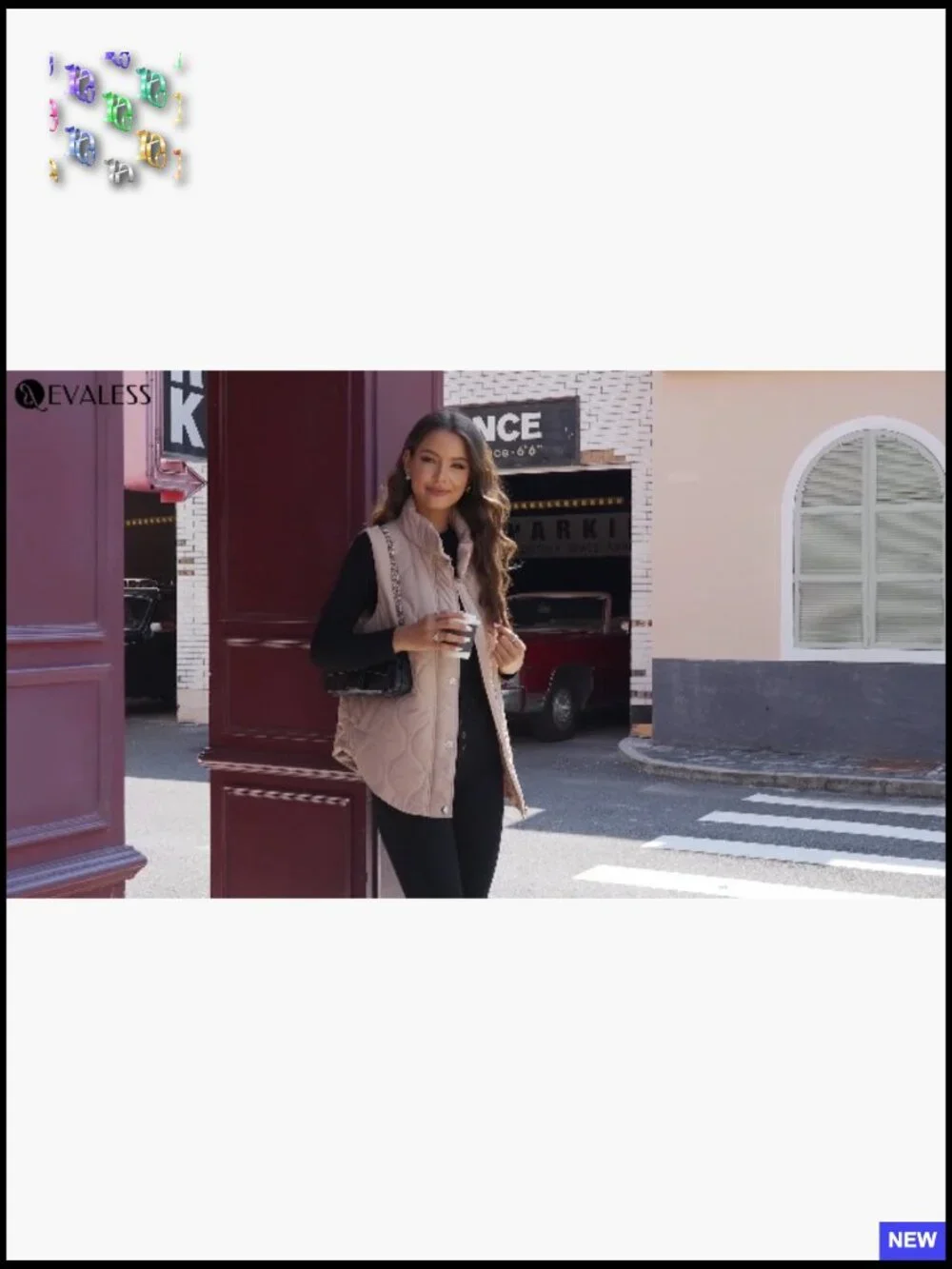 Cropped Puffer Vest Lightweight Quilted Stand Collar Sleeveless Jacket Chic - Picture 7 of 7